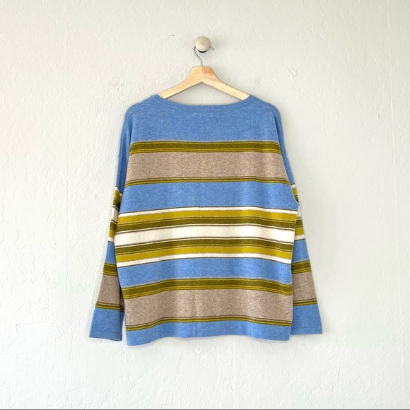 NWT Woolovers Multi Stripe Merino Wool Sweater - Picture 4 of 9